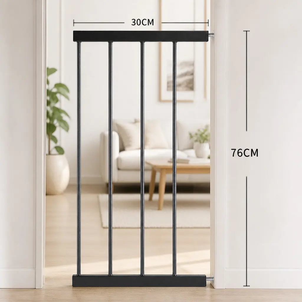 30cm Black Extension Panel for Baby Safety Gate / No Gate Included