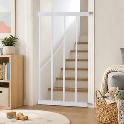Baby Safety Gate Adjustable Pressure Mount Pet Barrier White 30cm Extension