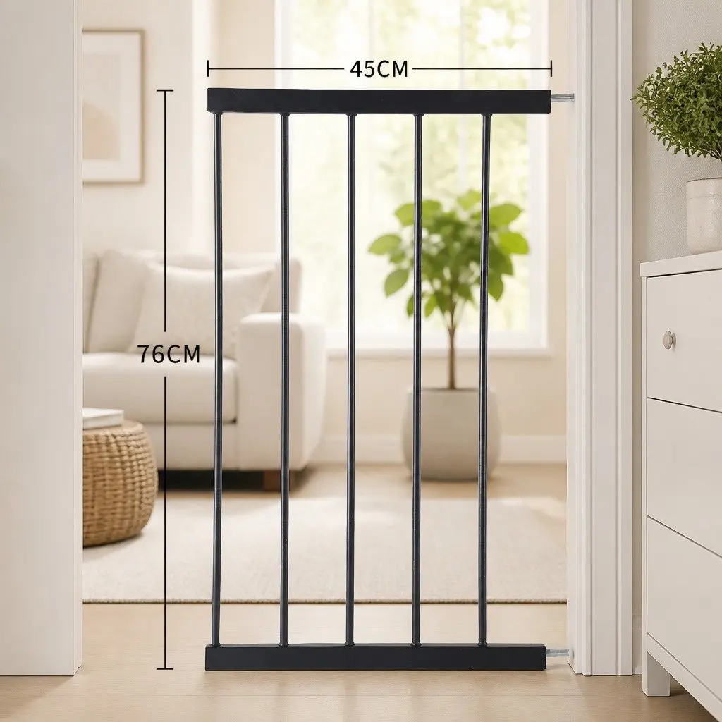 Extension Panel 45cm Black for Baby Safety Gate Pressure Mounted