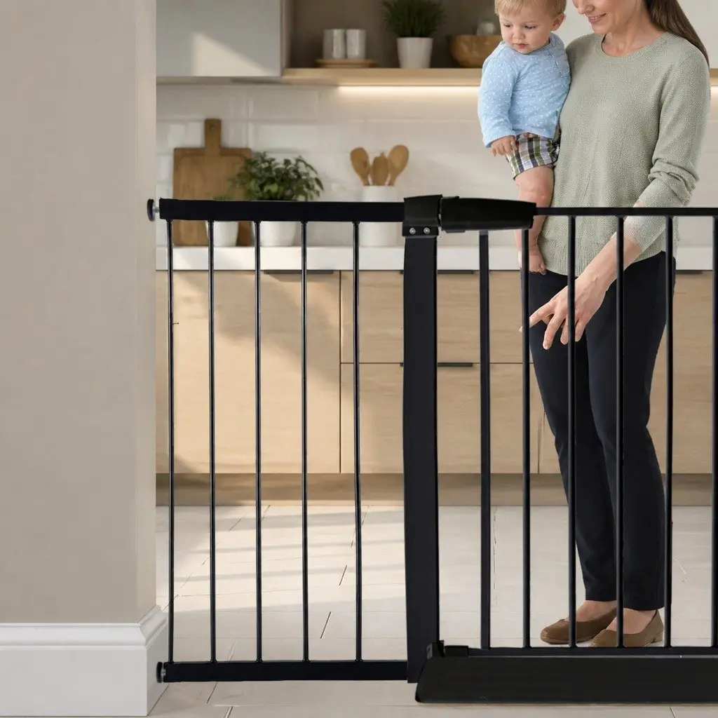 Extension Panel 45cm Black for Baby Safety Gate Pressure Mounted