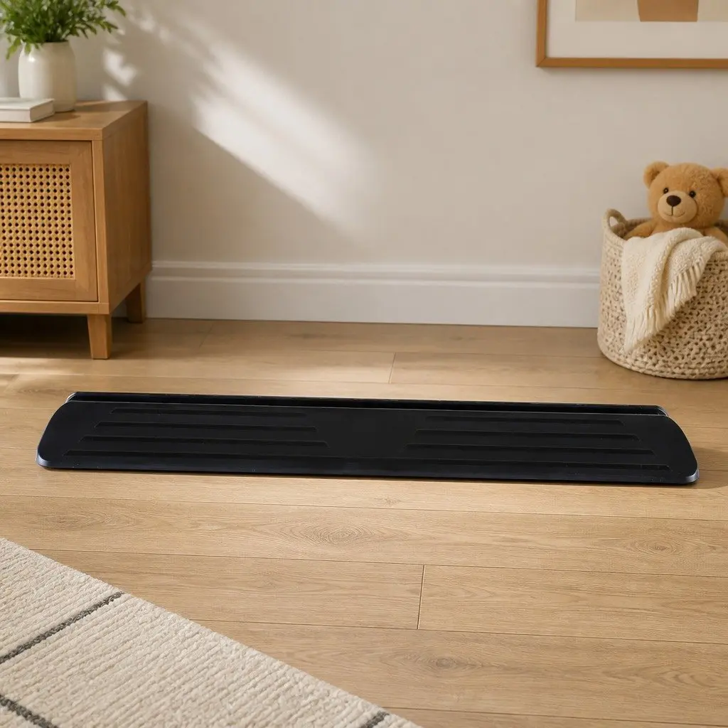 Bottom Ramp Bar for Pressure Mounted Safety Gate Black Essential Accessory