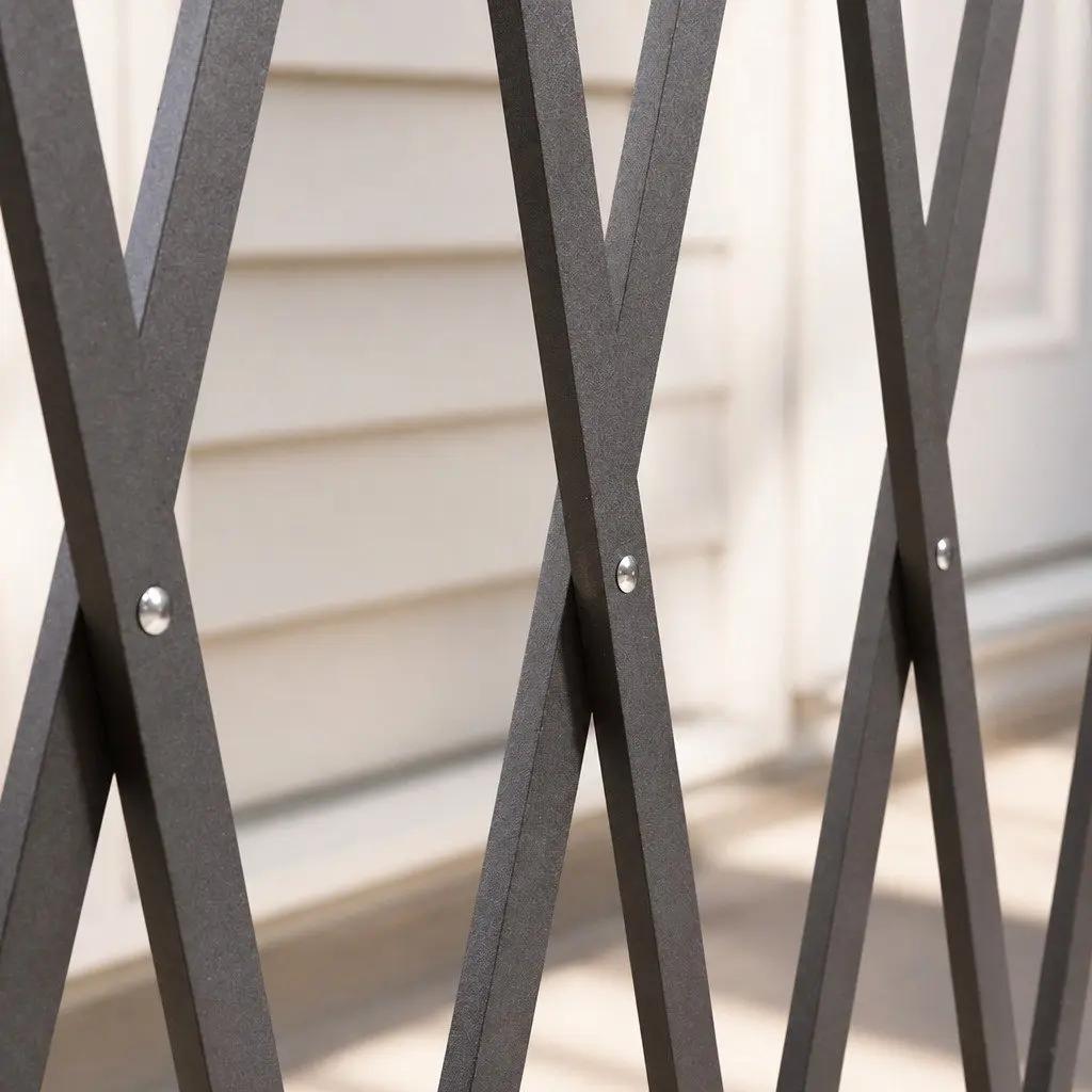 Expandable Barrier Gate Brown Adjustable Foldable Accordion Style