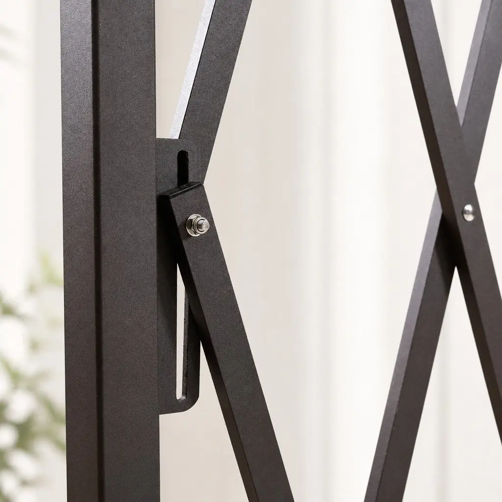 Expandable Barrier Gate Brown Adjustable Foldable Accordion Style