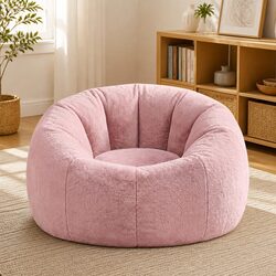 Concise and Stylish Large Faux Fur Bean Bag Chair Cover