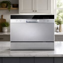 Efficient 6 Place Settings Dishwasher - Compact Design