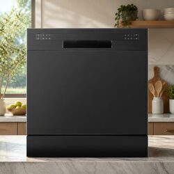 Compact Dishwasher with 6 Programs and Stainless Steel