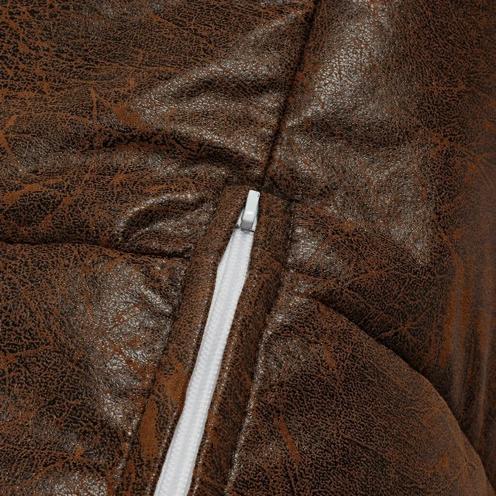 Bean Bag Cover Chair Brown Modular Zipper Opening Easy Clean