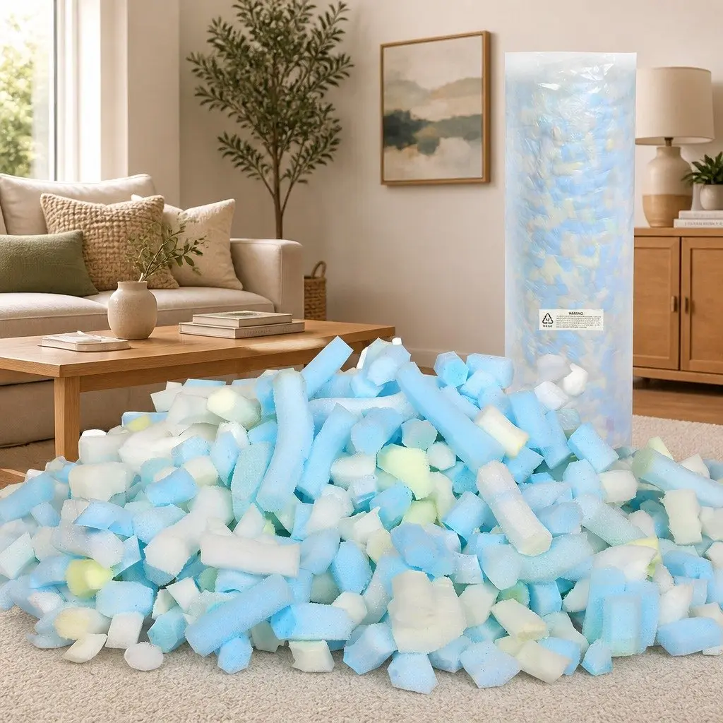 Shredded Memory Foam Bean Bag Cushion Filler 9KG Filling Large Hexagonal Grains