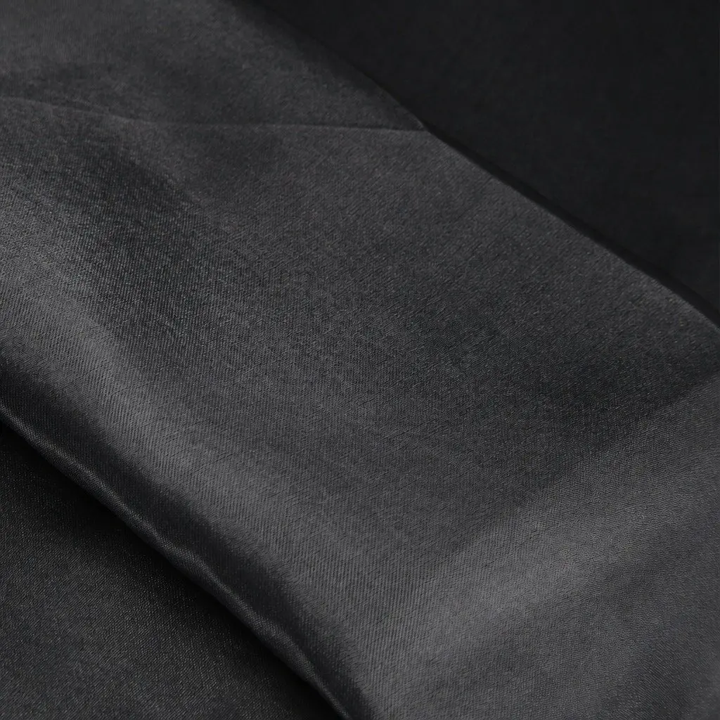 Satin Sheets Set Queen Fitted Flat Pillowcase Black Silky Smooth Lightweight