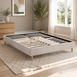 Queen Bed Frame - Solid Wood & Sturdy Design