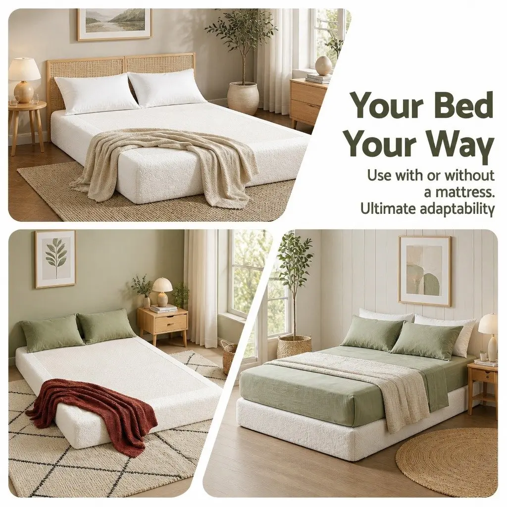 Compression Bed Frame Double Size No Assembly Vacuum Packed High Density Sponge