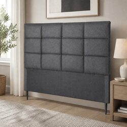Friendly Charcoal Queen Bed Headboard with Easy Assembly