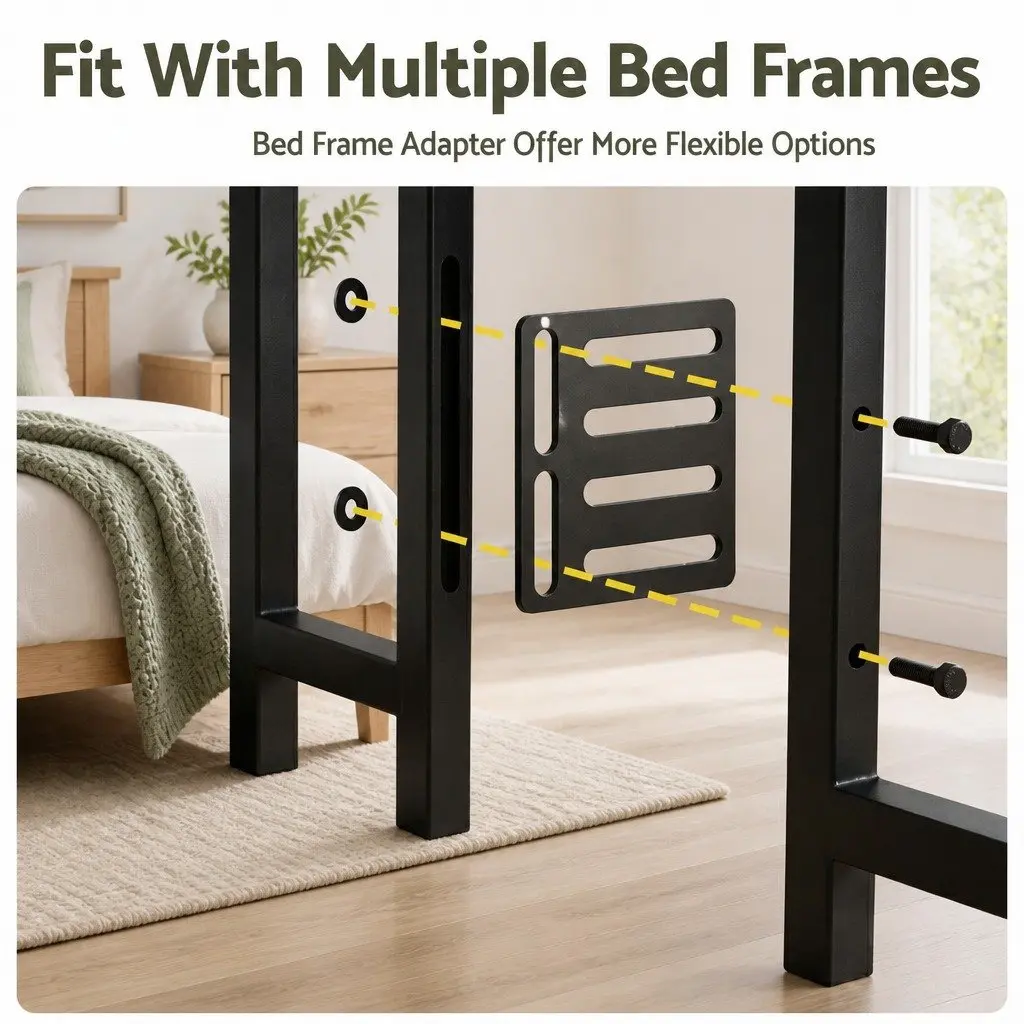 King Single Bed Headboard Black Storage Compartment Charging Station