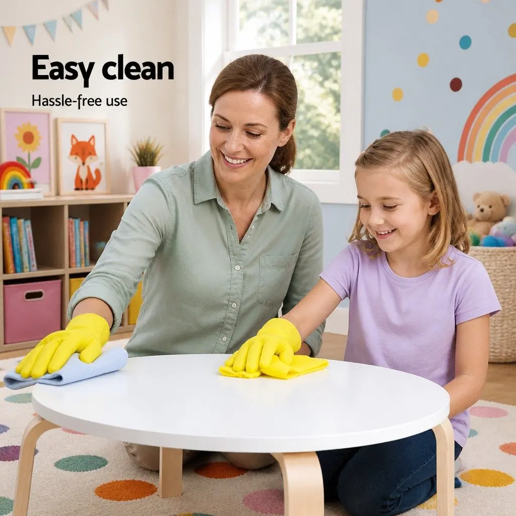 Kids Table and Chairs Set 3-Piece Activity Desk Play Study Furniture for