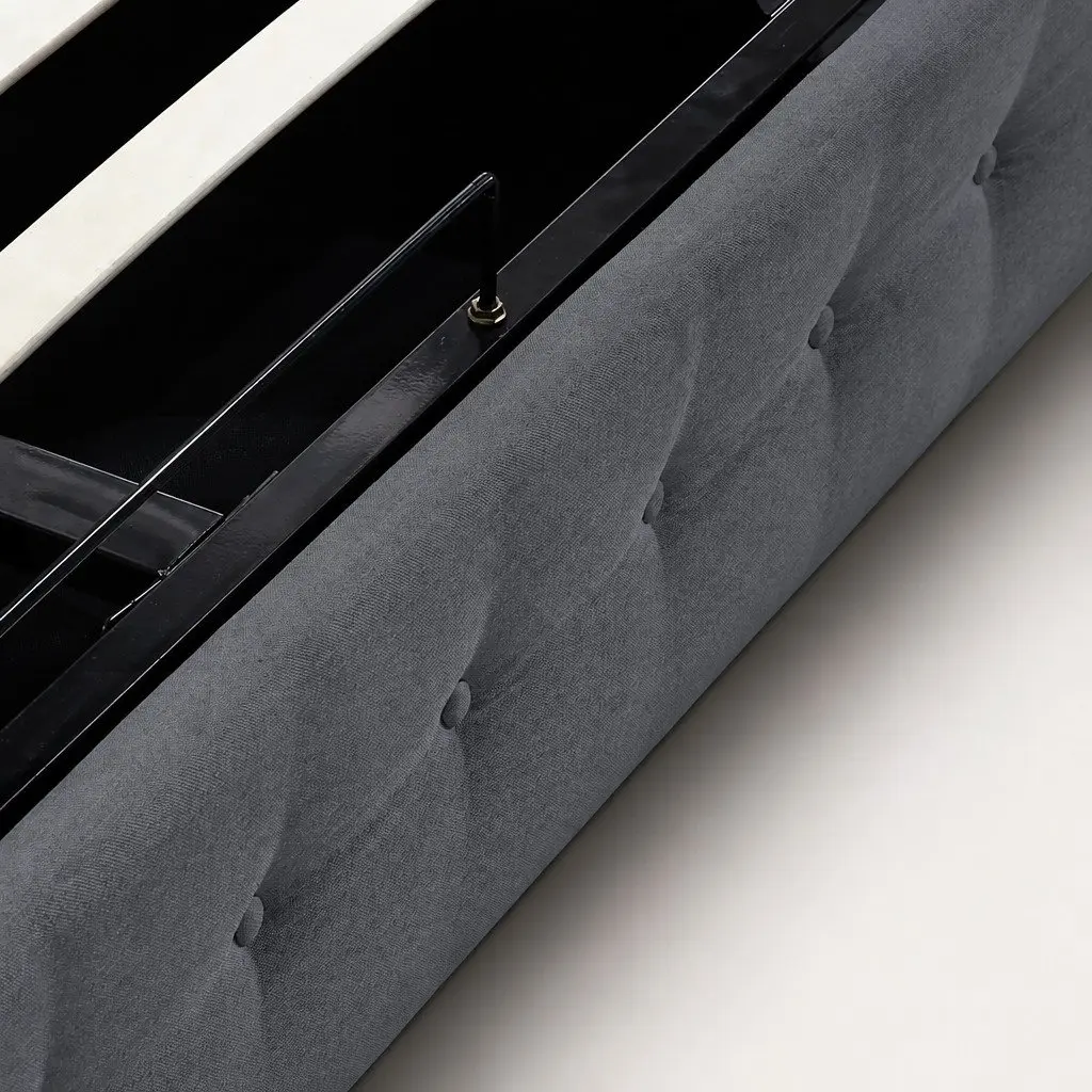 Double Gas Lift Bed Frame with Storage