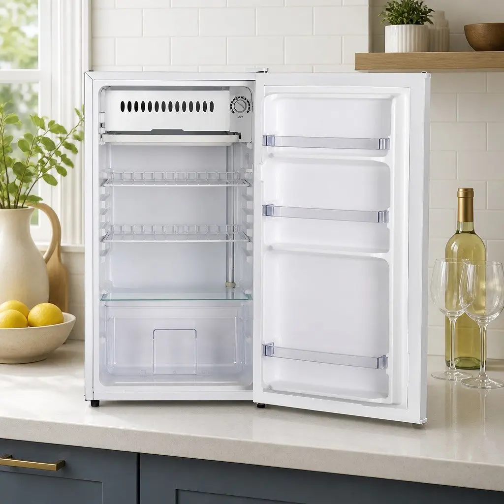 Bar Fridge 95L Portable White Compact Cooler Chiller Beverage Refrigerator