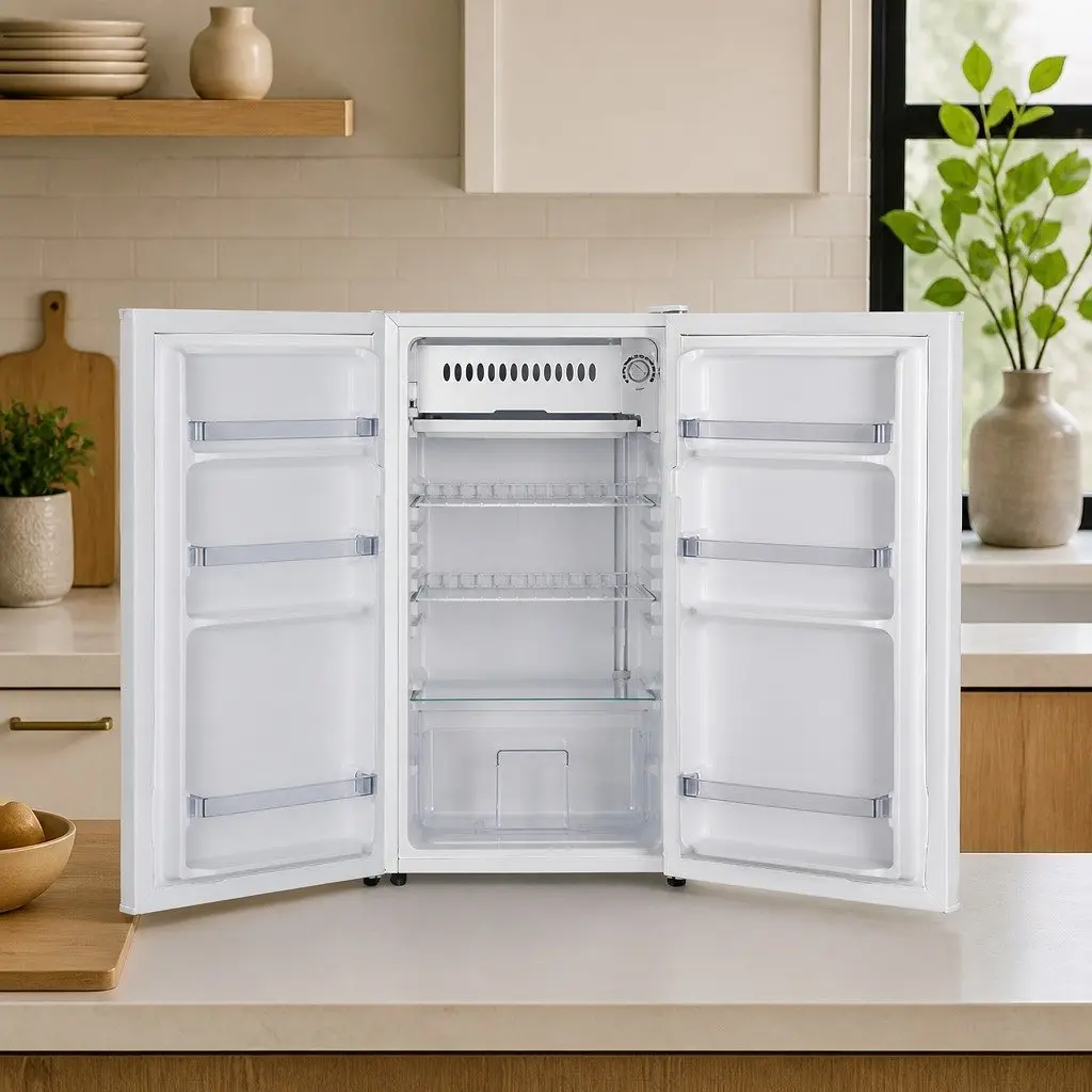 Bar Fridge 95L Portable White Compact Cooler Chiller Beverage Refrigerator