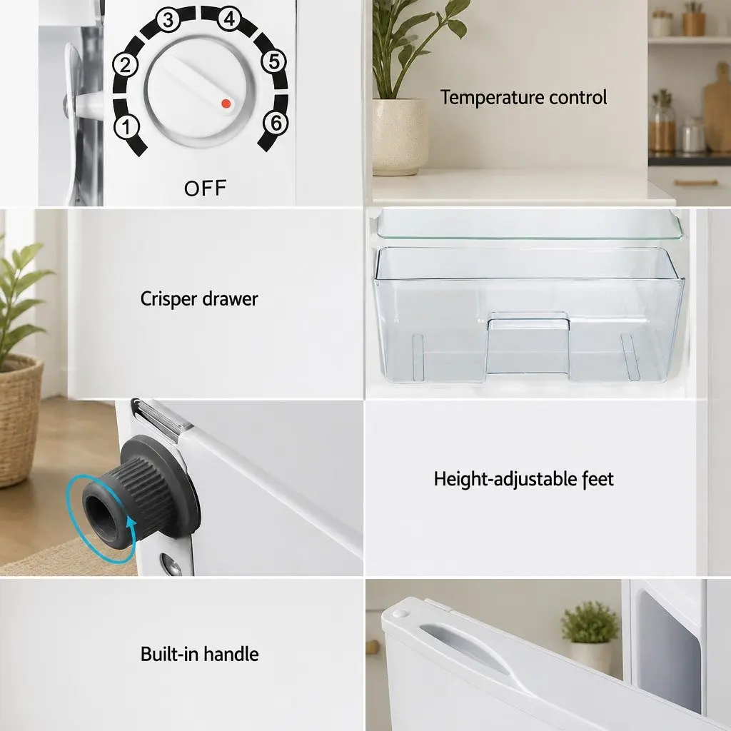 Bar Fridge 95L Portable White Compact Cooler Chiller Beverage Refrigerator