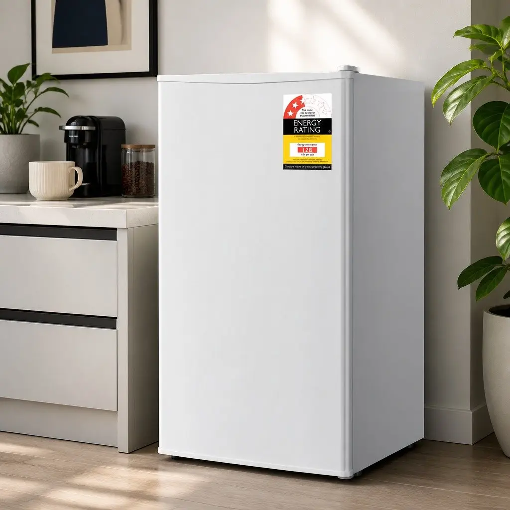 Bar Fridge 95L Portable White Compact Cooler Chiller Beverage Refrigerator