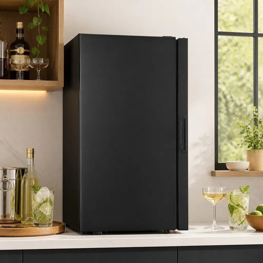 Bar Fridge 78L Glass Door Countertop Mini Cooler Beverage Chiller Compact