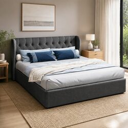 King Size Bed Frame with Storage - Easy Assembly