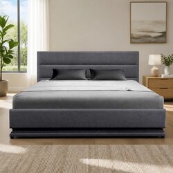 Queen Bed Frame: Sleek Storage & LED, Perfect for You
