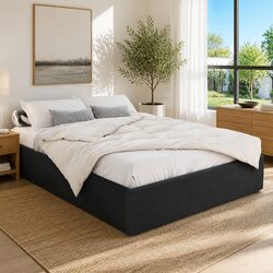 Gas Lift Queen Bed Frame - Charcoal, Durable and Practical