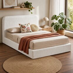 Compact and Practical Queen Bed Frame - Easy Setup