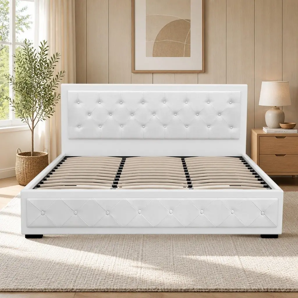King Size Gas Lift Bed Frame with Easy Access