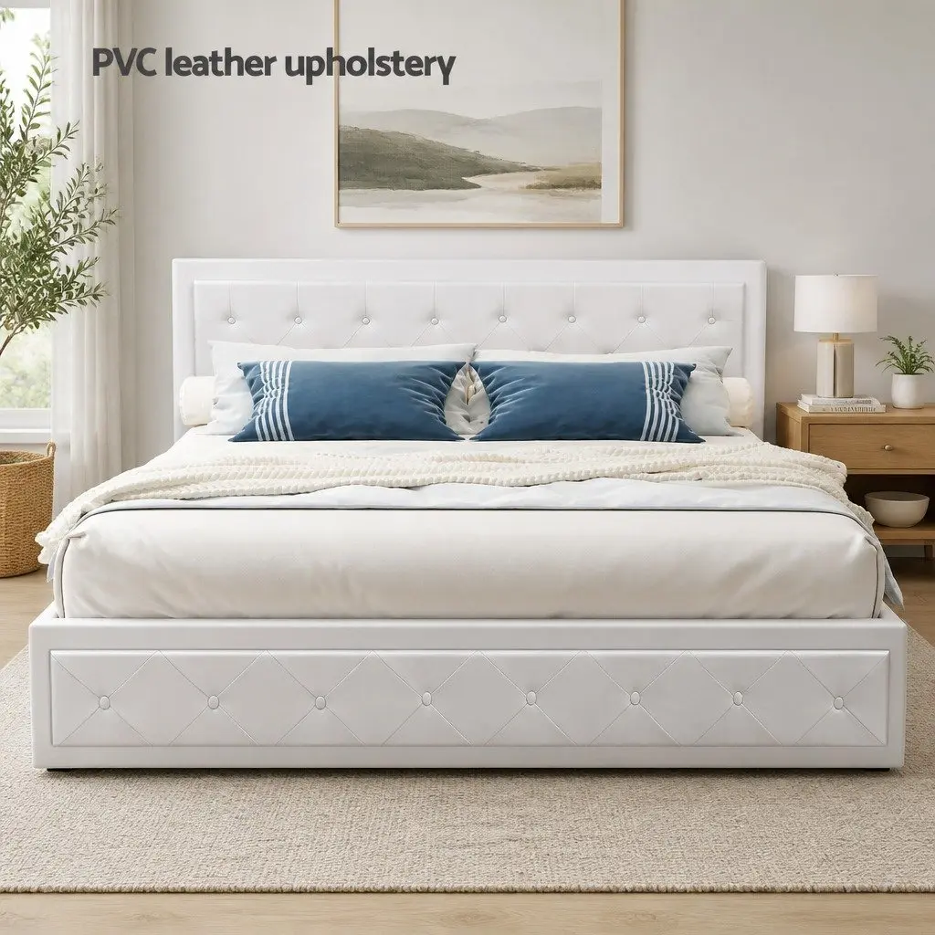 King Size Gas Lift Bed Frame with Easy Access