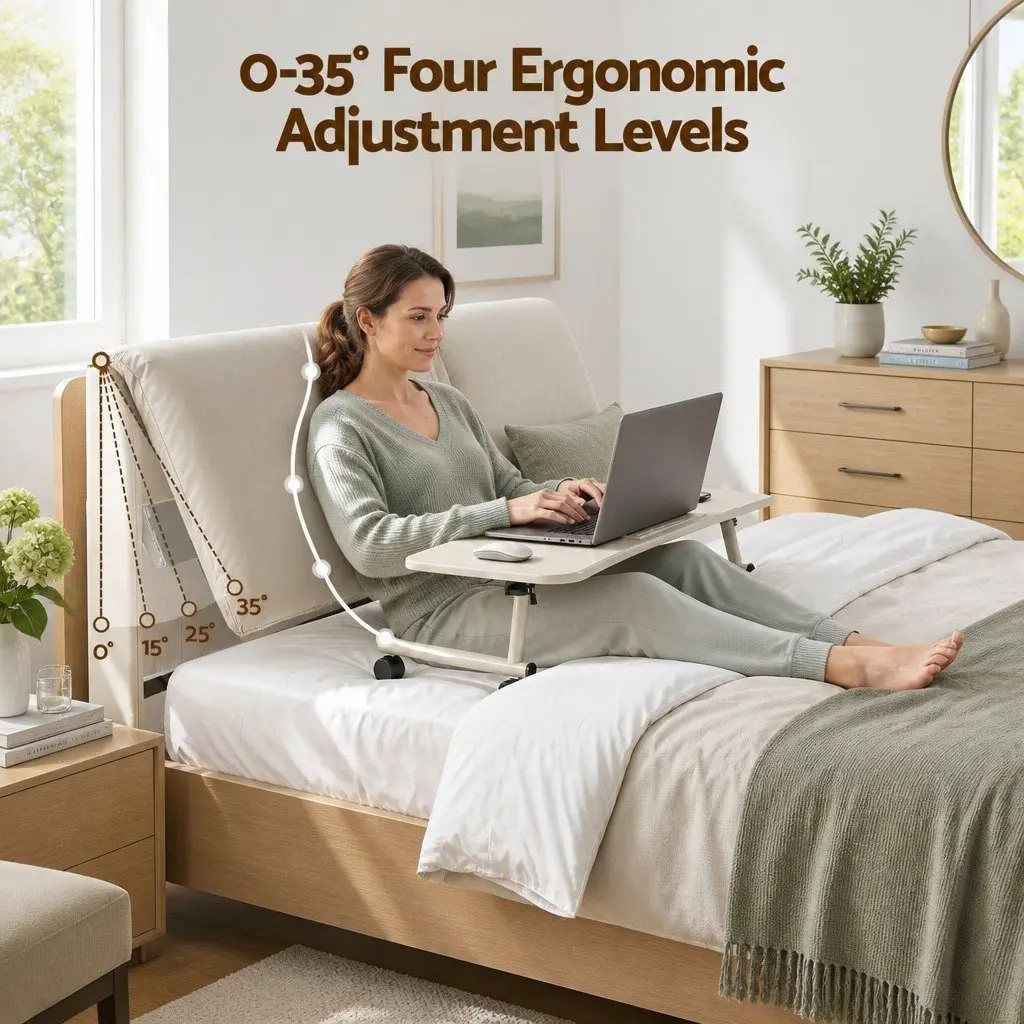 King Bed Frame Beige Gas Lift Storage Adjustable Headboard 3 Drawers