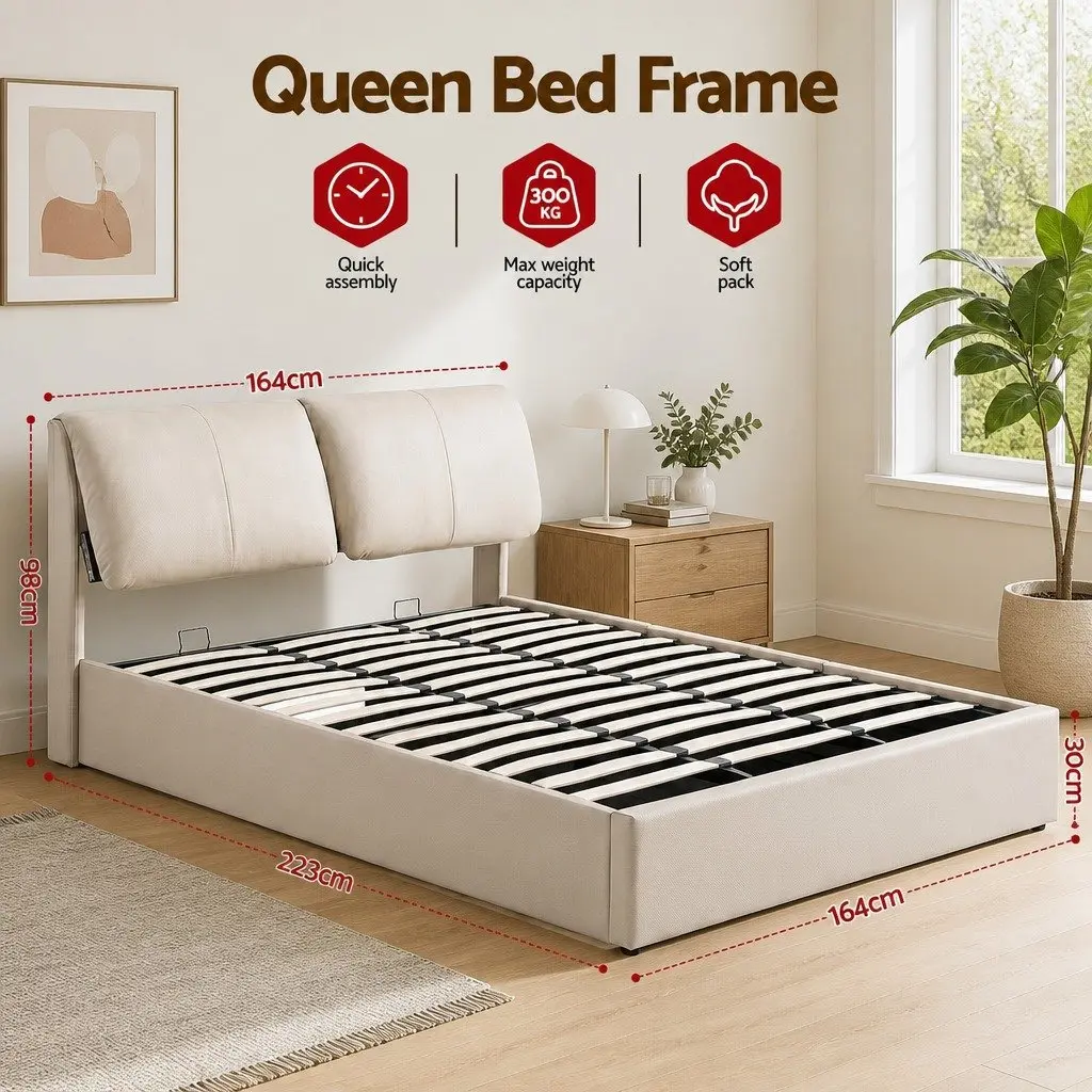 Queen Bed Frame with Storage