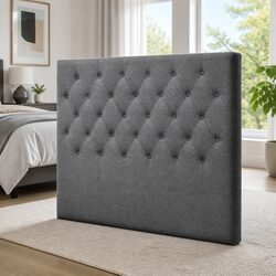 Concise and Stylish King Single Upholstered Headboard