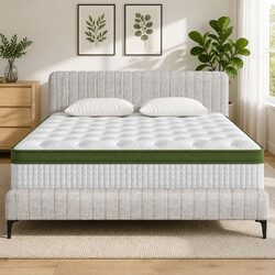 Simple and Strong King Bed Frame with Pocket Coil Mattress