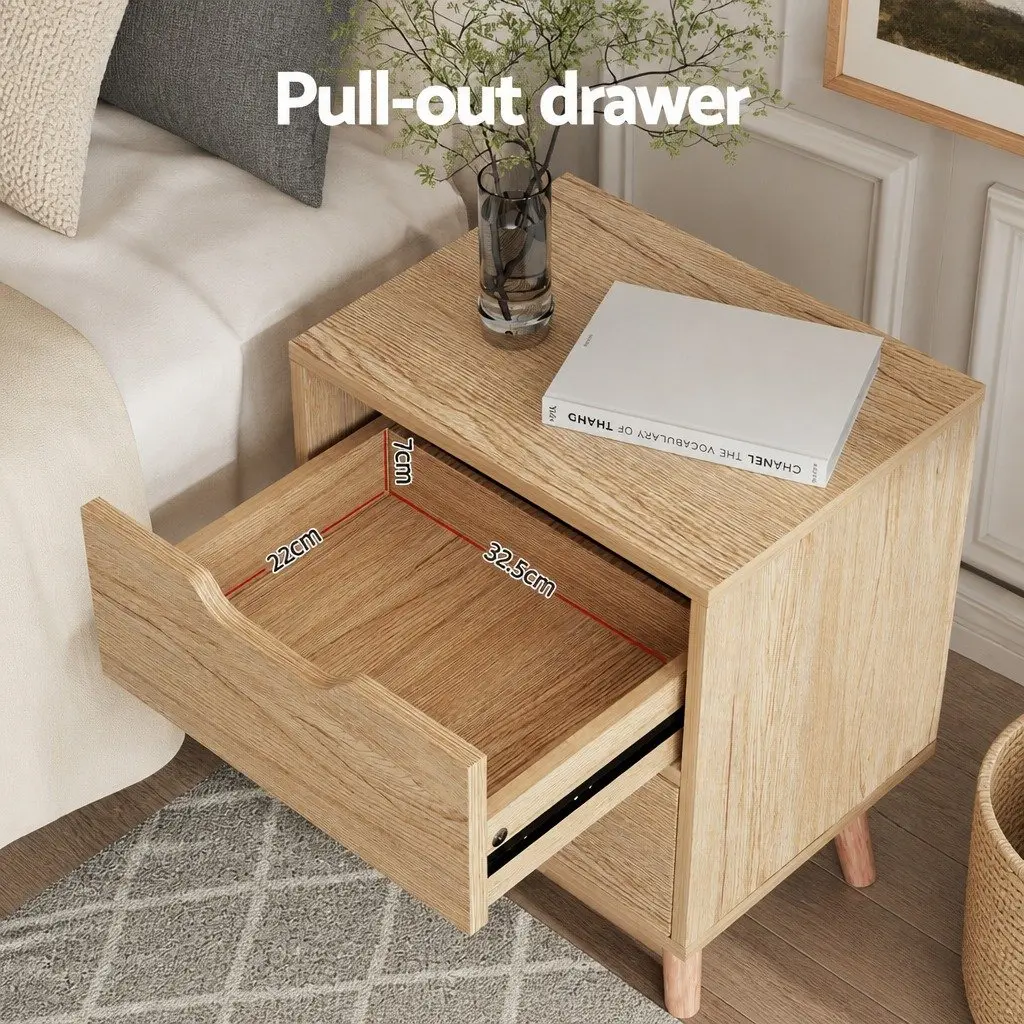 Queen Gas Lift Storage Bed Frame Beige with Matching Bedside Table Boucle Upholstered 216cm L x 160cm W x 99cm H Rounded Safety Edges