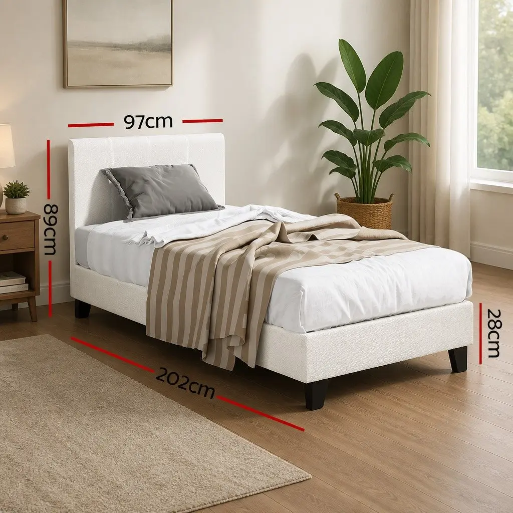 Single Bed Frame and Hybrid Mattress Set