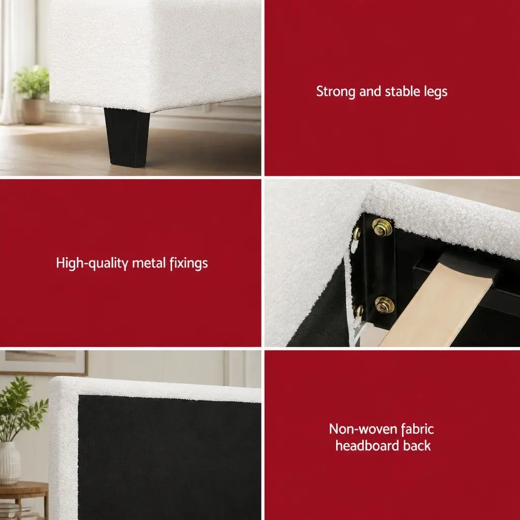 Single Bed Frame and Hybrid Mattress Set