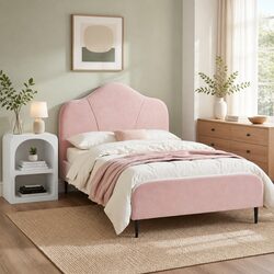Concise King Single Bed Frame with Storage Solution