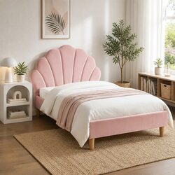 King Single Bed Frame & Table Set - Simple Design