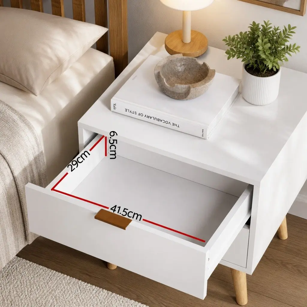 Queen Gas Lift Storage Bed Frame with 2-Drawer Bedside Table Bedroom Furniture