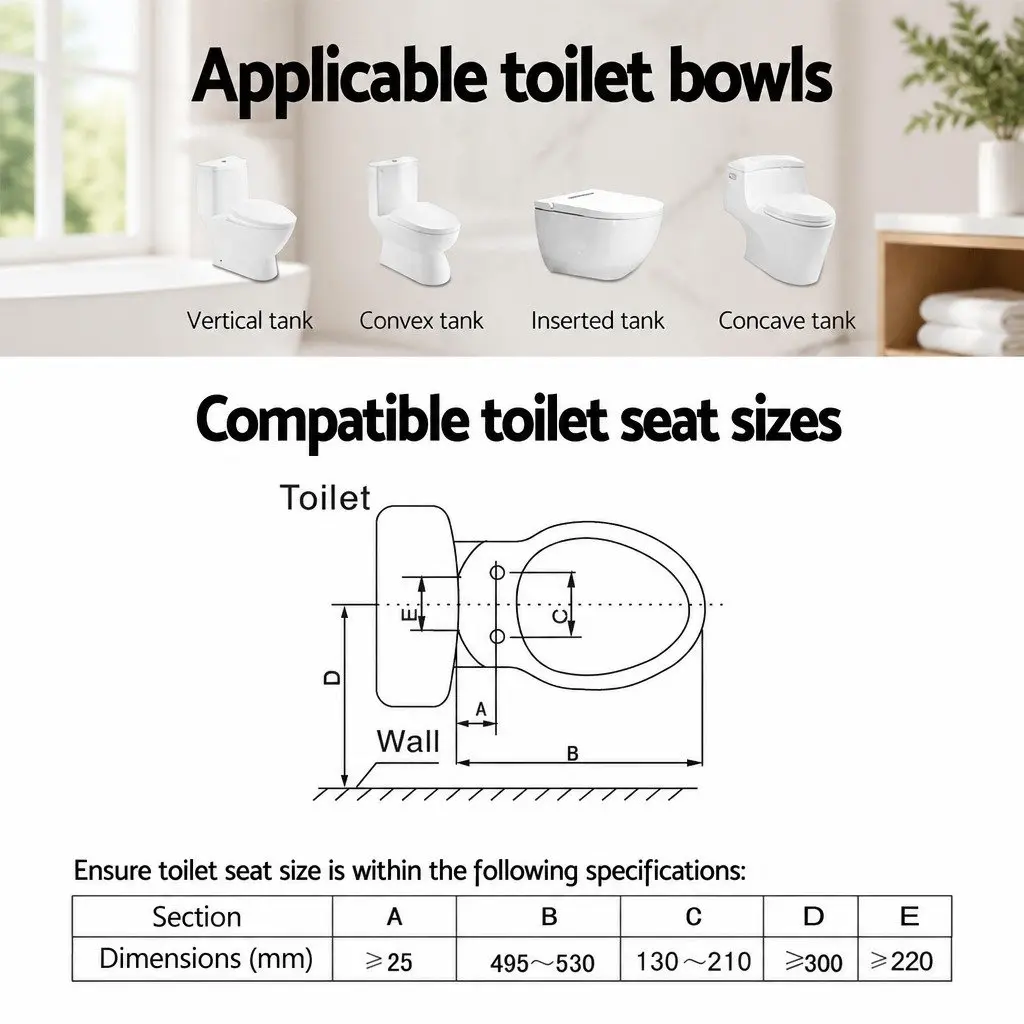 Electric Bidet Toilet Seat White V Shape Smart Bidet with Multiple Wash Modes Temperature Controls and Self Cleaning Nozzle