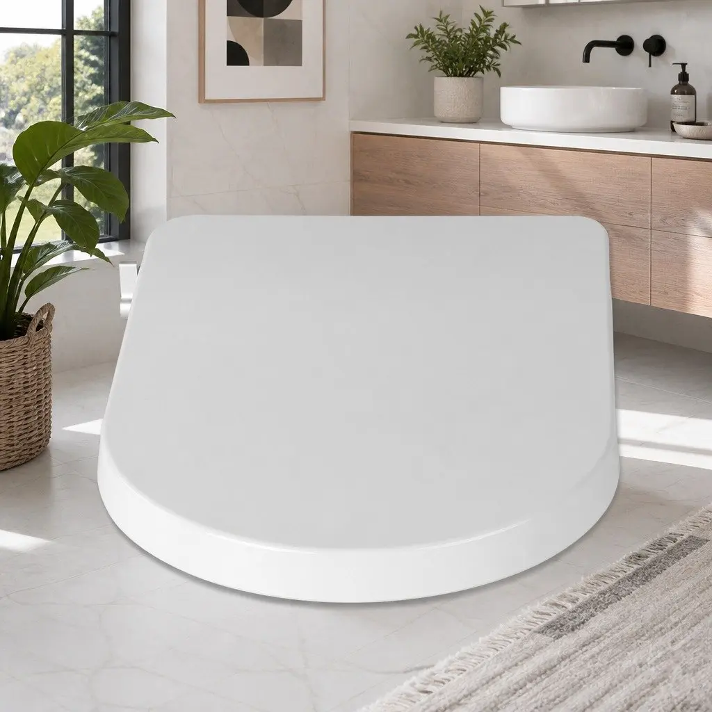 Non Electric Bidet Toilet Seat Cover U Shape White 49cm x 36cm Automatic Water Wash Dry Self Cleaning Nozzle