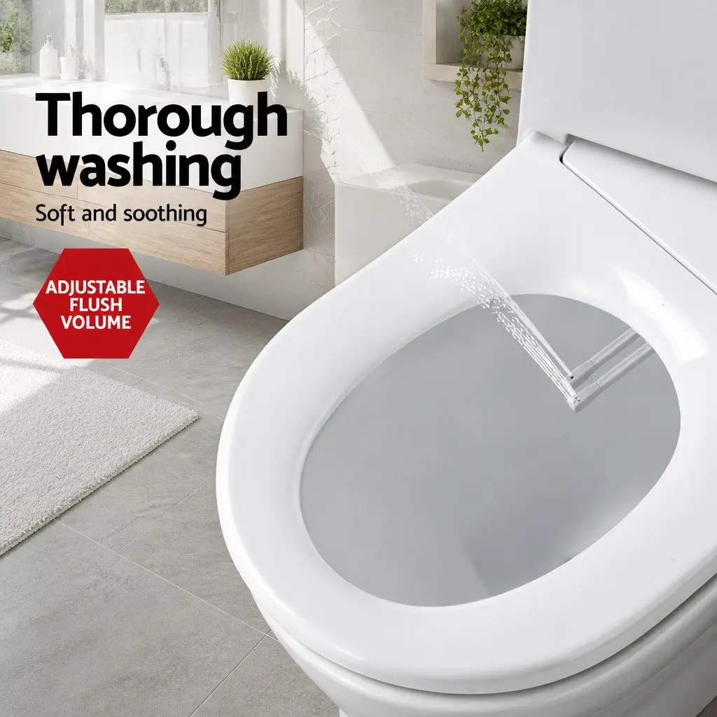 Non Electric Bidet Toilet Seat Cover U Shape White 49cm x 36cm Automatic Water Wash Dry Self Cleaning Nozzle