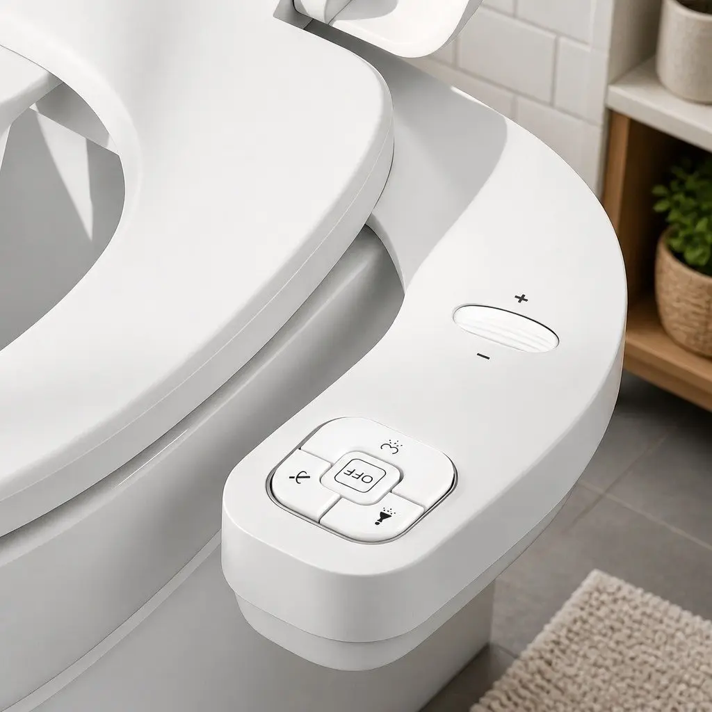 Ultra-Slim Bidet Attachment White Non-Electric Cold Water Detachable