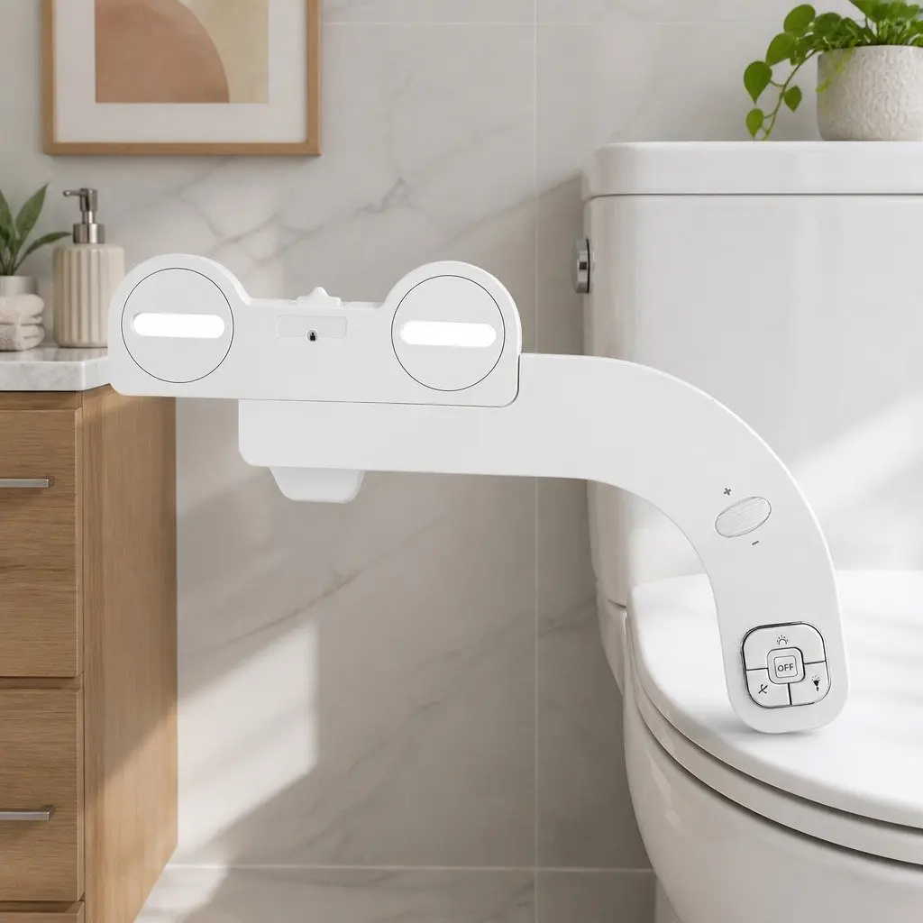 Ultra-Slim Bidet Attachment White Non-Electric Cold Water Detachable