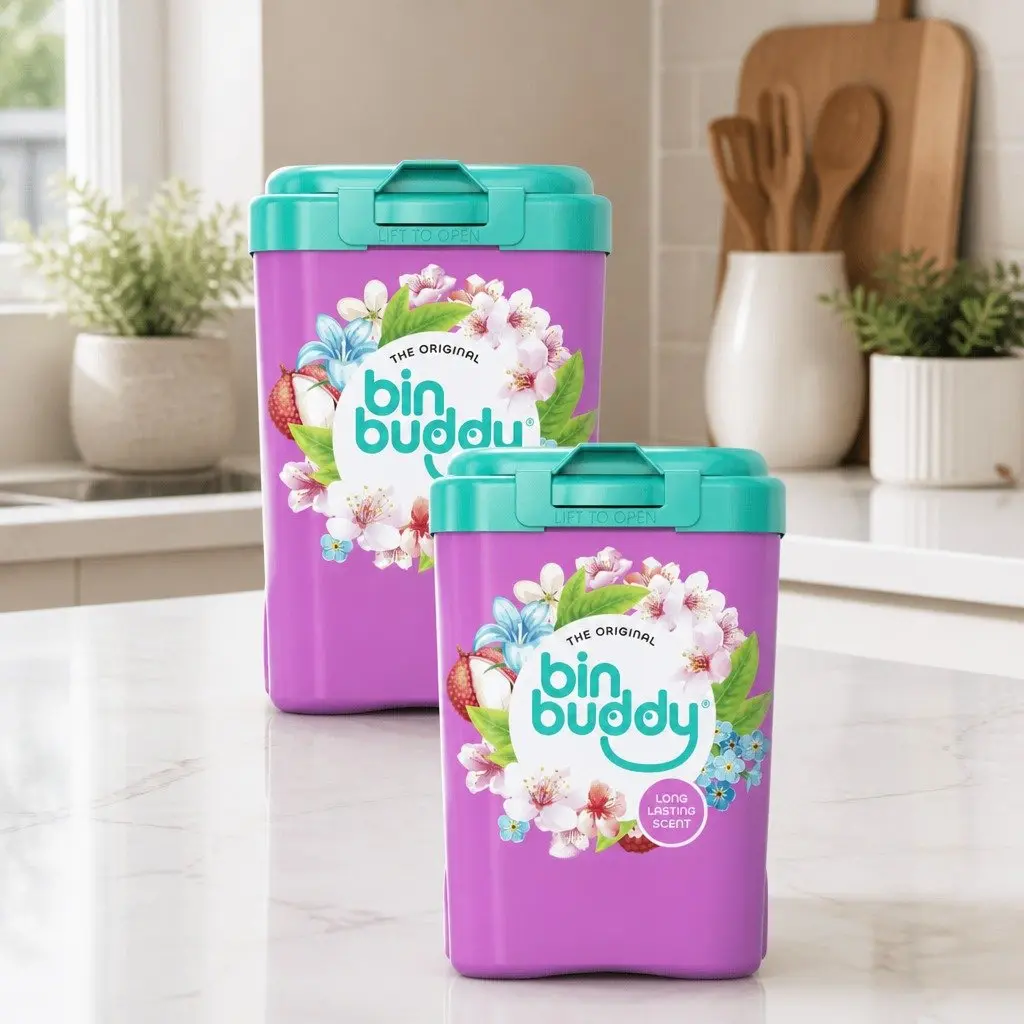 Household Bin Odour Neutraliser Fresh Spring Blossom 450g Powder x2 Fine Powder Fragrance