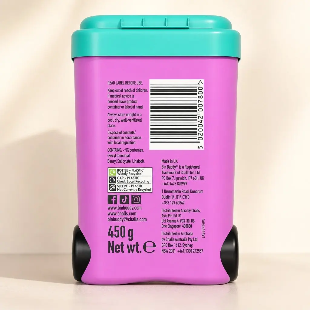 Household Bin Odour Control Neutraliser Fresh Spring Blossom 450g Fine Powder