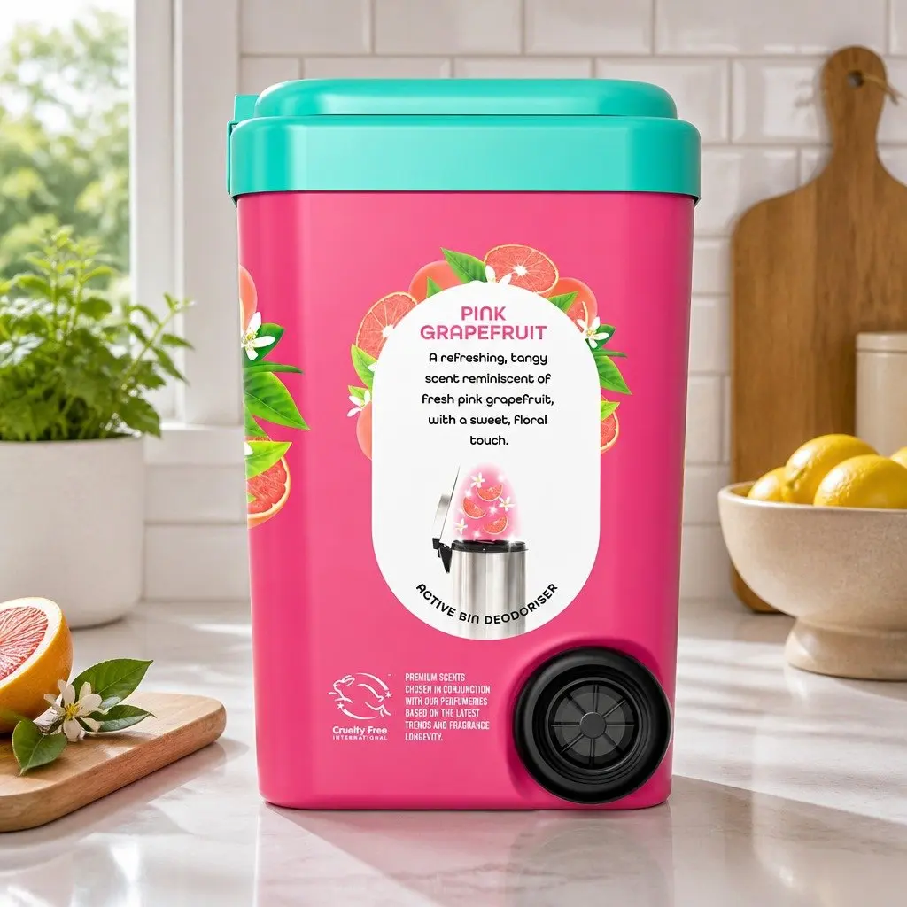 Odour Neutraliser Powder Fresh Pink Grapefruit 450g Absorbs Liquids