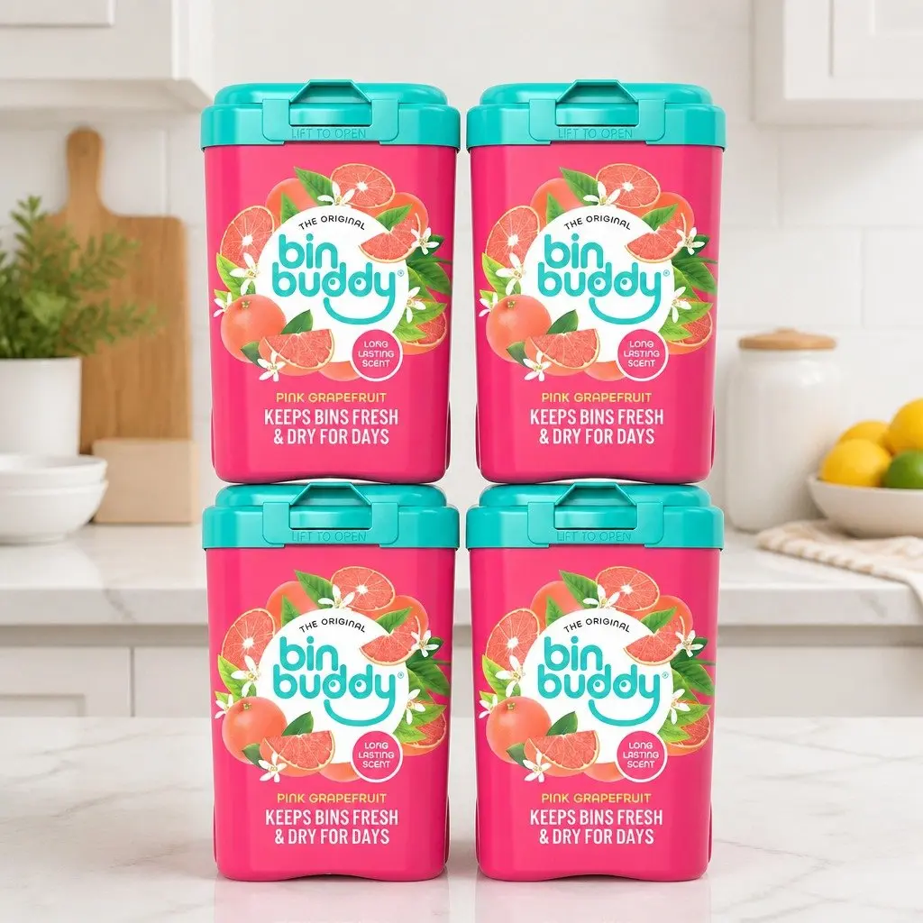 Odour Neutraliser Powder Fresh Pink Grapefruit 450g Absorbs Liquids Reduces Bin Smells