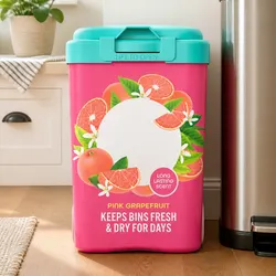 Bin Freshener Powder 450g Fresh Pink Grapefruit Odour Neutraliser Household Bin